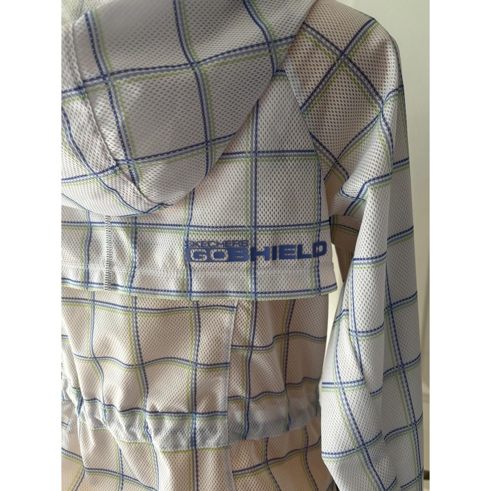 Skechers women's GOshield Jubilee Jacket. Sz XS Green& Blue plaid (204) - Picture 4 of 10